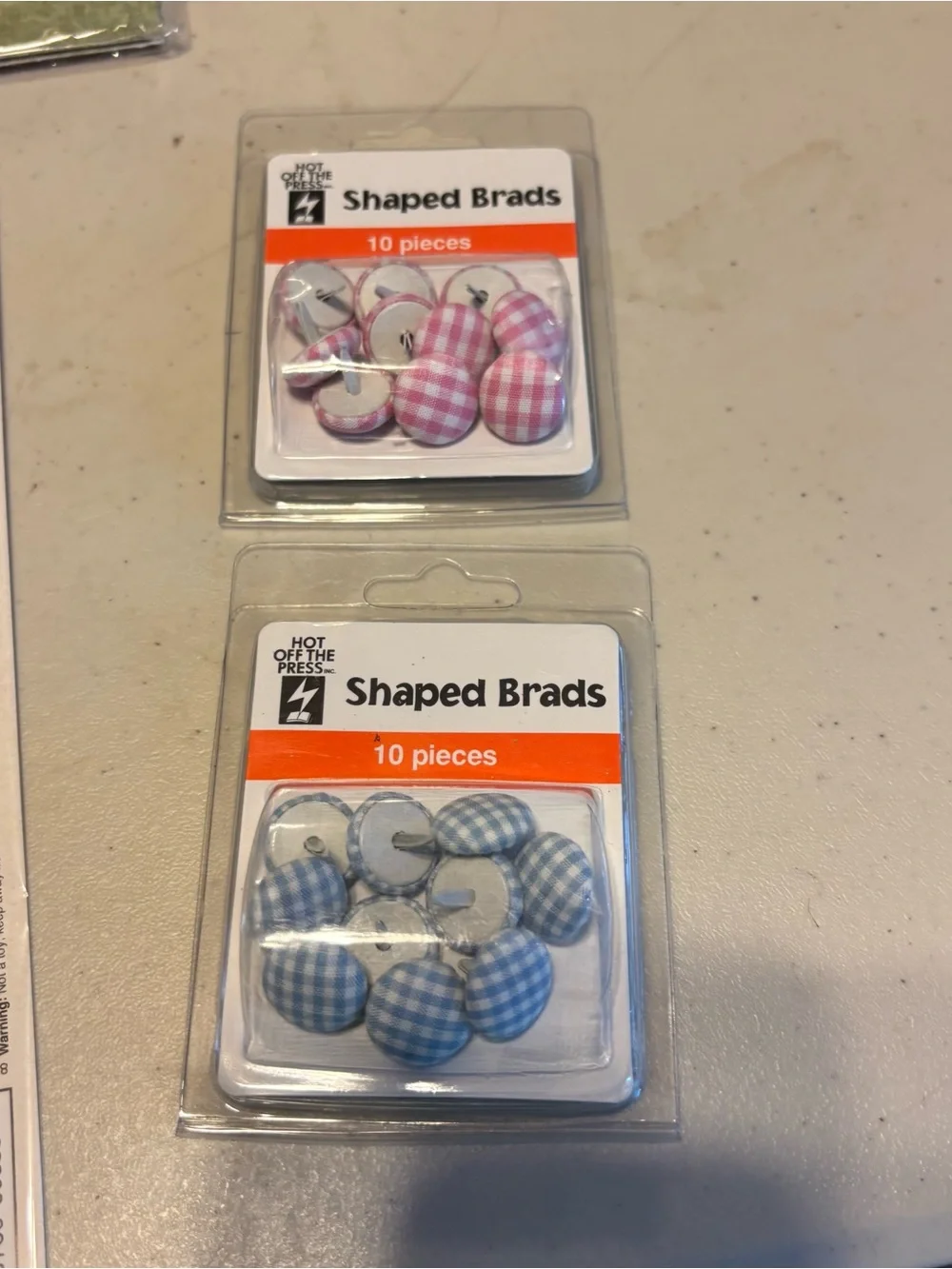 Sew Cute Paper Pack & Cute as a Button Scrapbook Kit - Pink, Blue, Green lot